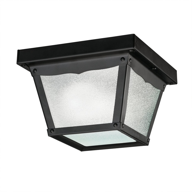 Kichler 365BK Outdoor Miscellaneous One Light Outdoor Ceiling Mount, Black