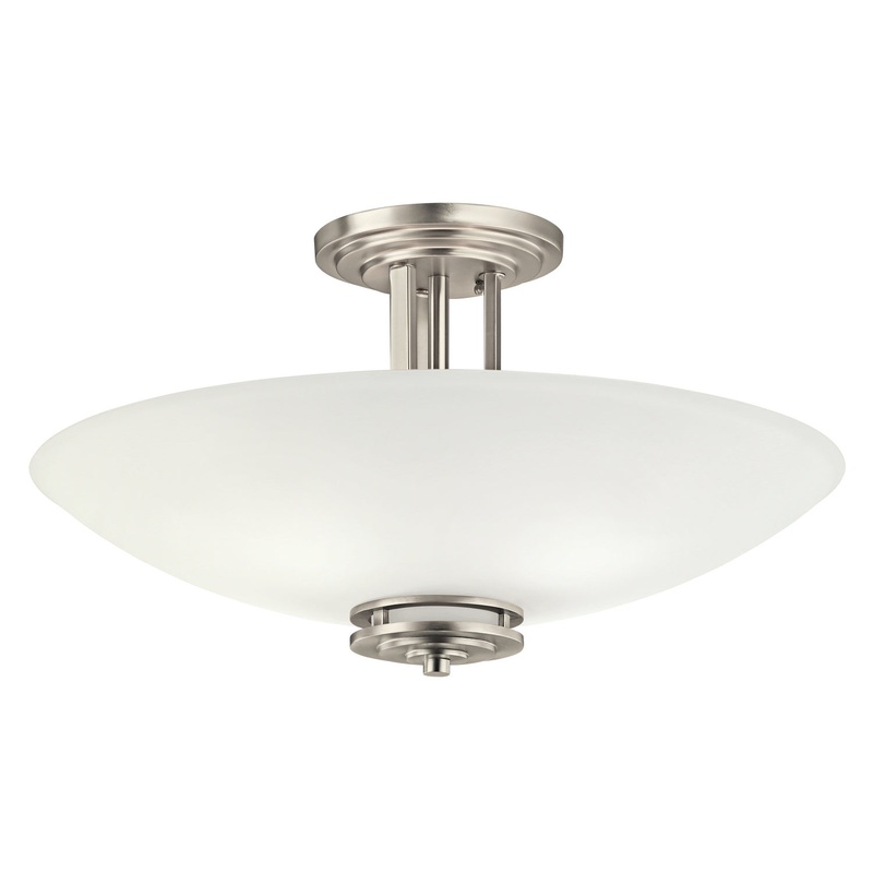 Kichler 3677NI Hendrik Four Light Semi Flush Mount, Brushed Nickel