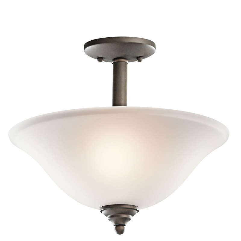 Kichler 3694OZ Wynberg Two Light Pendant/Semi Flush Mount, Olde Bronze