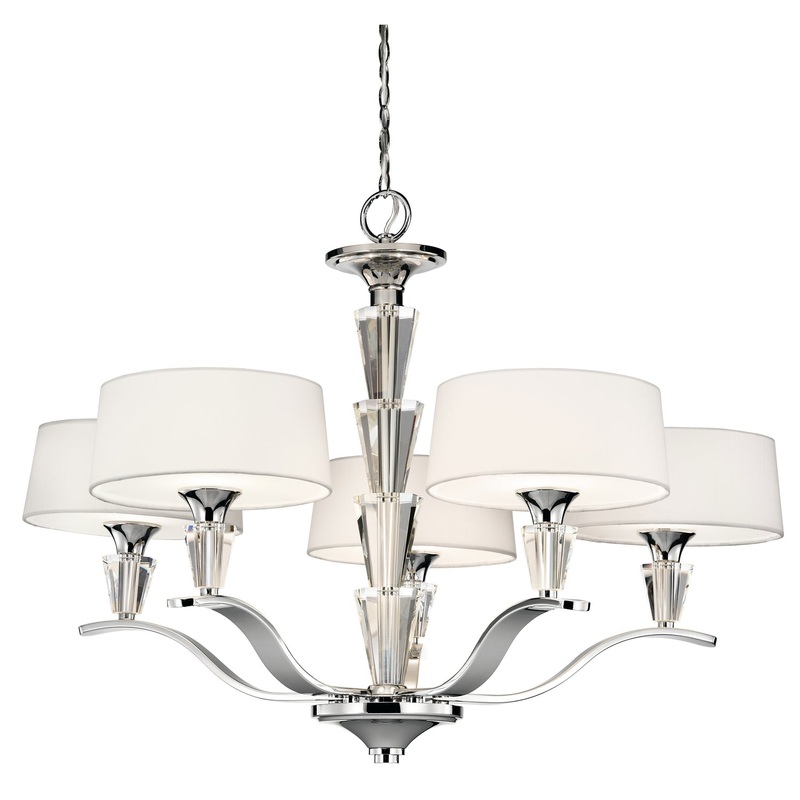 Kichler 42030CH Crystal Persuasion Five Light Chandelier, Chrome (Discontinued)