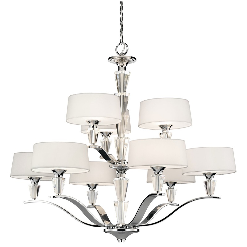 Kichler 42031CH Crystal Persuasion Nine Light Chandelier, Chrome (Discontinued)