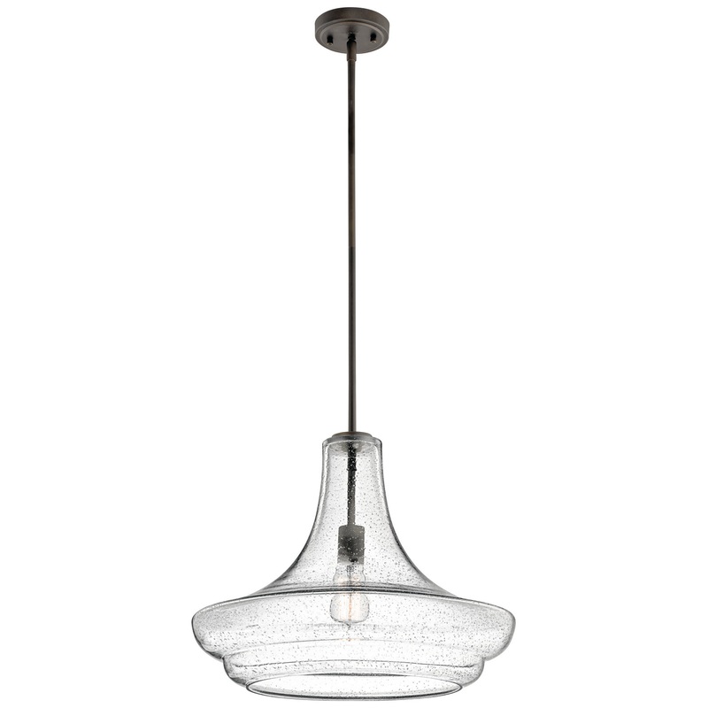 Kichler 42329OZCS Everly One Light Pendant, Olde Bronze