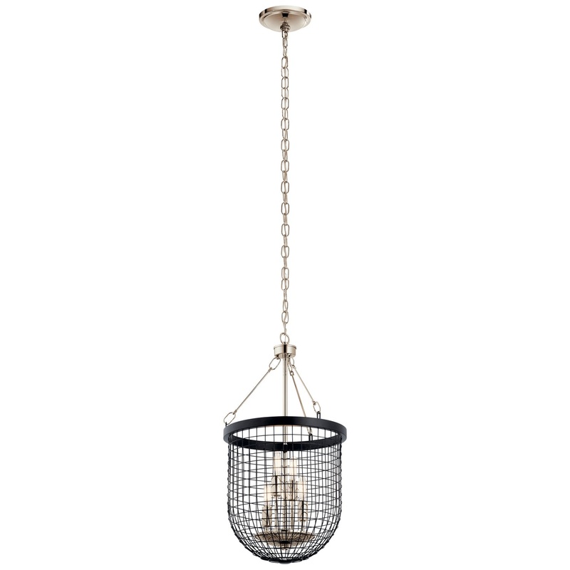 Kichler 42375BK Byatt Four Light Pendant, Black (Discontinued)
