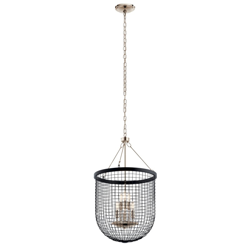 Kichler 42376BK Byatt Six Light Pendant, Black (Discontinued)