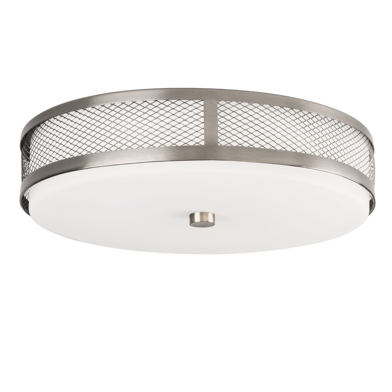 Kichler 42379NILEDR Ceiling Space LED Flush Mount, Brushed Nickel