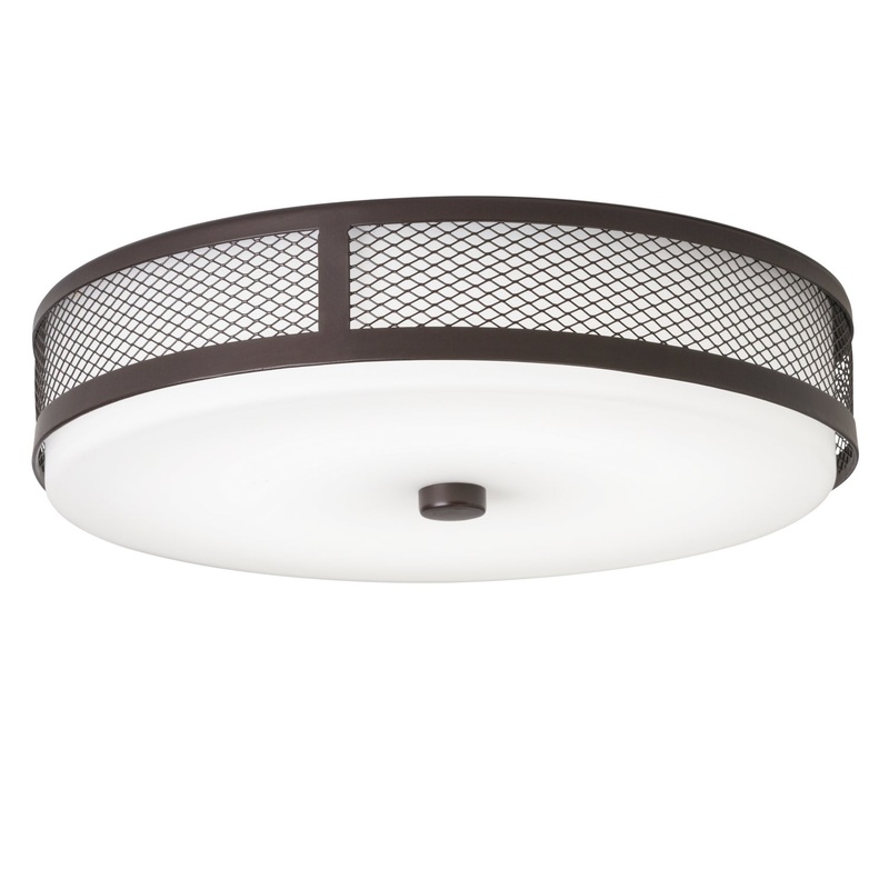 Kichler 42379OZLEDR Ceiling Space LED Flush Mount, Olde Bronze