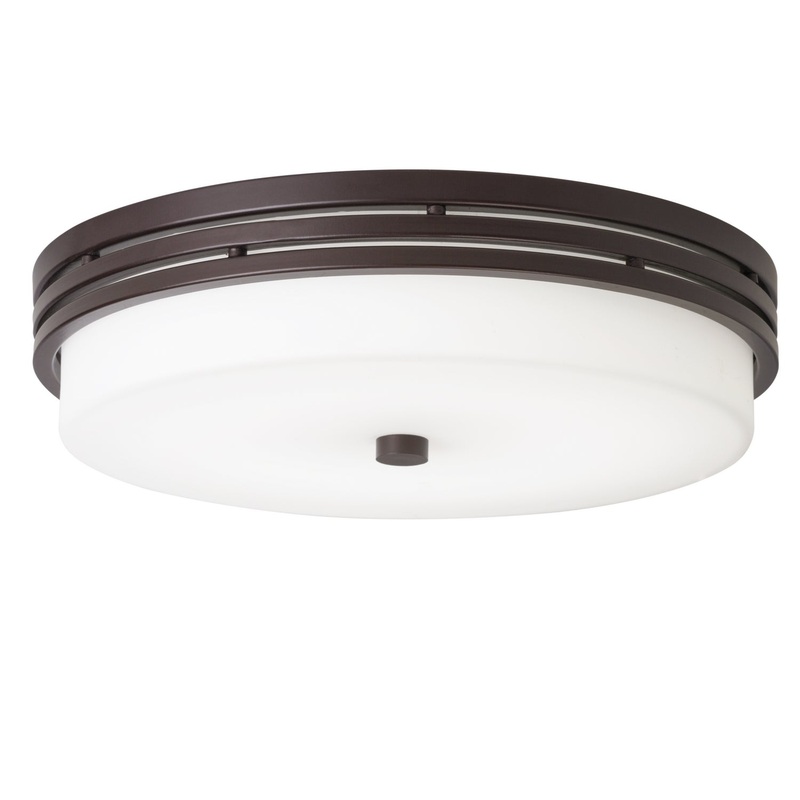 Kichler 42380OZLEDR Ceiling Space LED Flush Mount, Olde Bronze