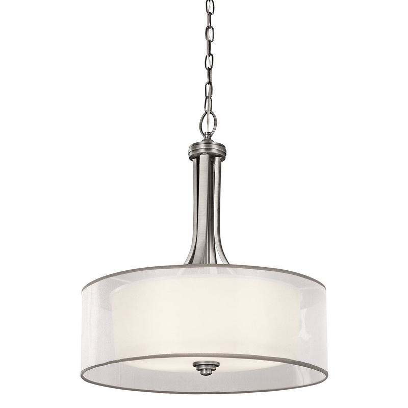 Kichler 42385AP Lacey Four Light Pendant, Antique Pewter