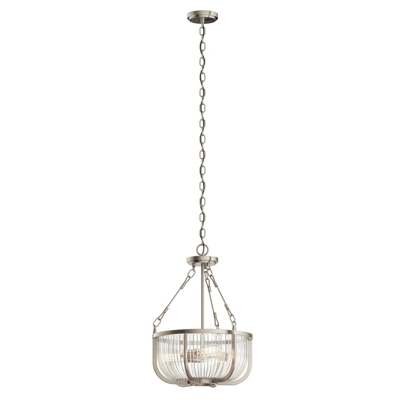 Kichler 42389NI Roux Three Light Pendant, Brushed Nickel (Discontinued)