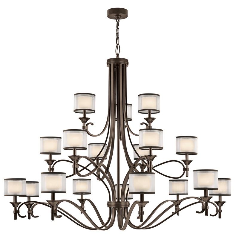 Kichler 42396MIZ Lacey 18 Light Chandelier, Mission Bronze