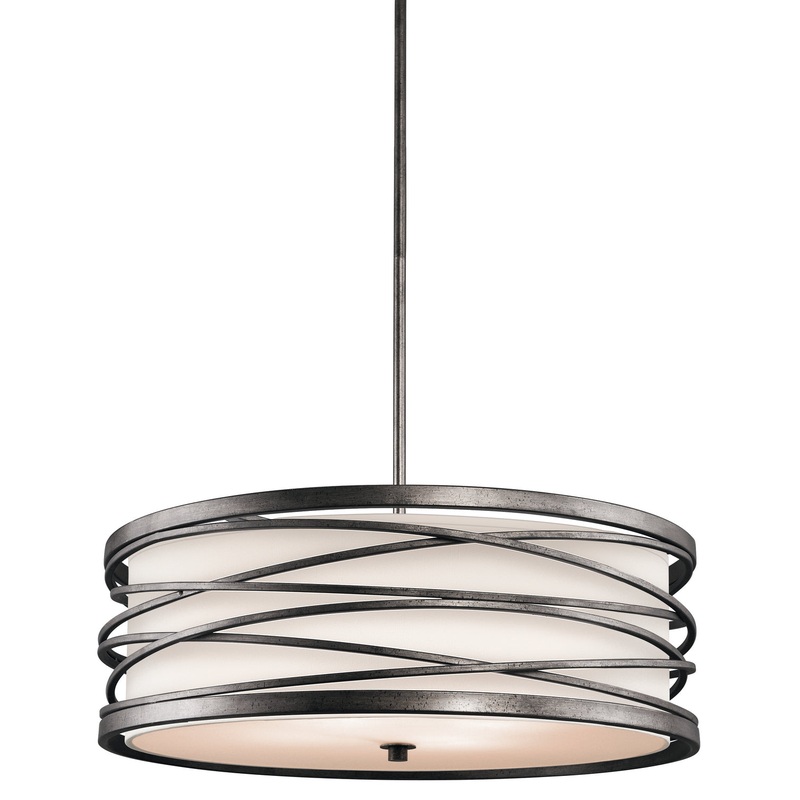 Kichler 42465WMZ Krasi Four Light Chandelier, Warm Bronze (Discontinued)