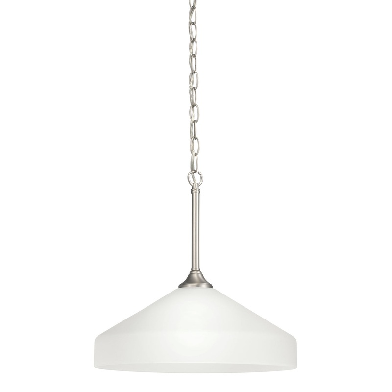 Kichler 3349NI Ansonia One Light Pendant, Brushed Nickel