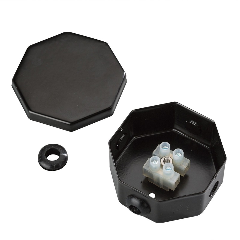 Kichler 10189BK Dry Tape Accessory Splice Box Assembly, Black Material (Not Painted)
