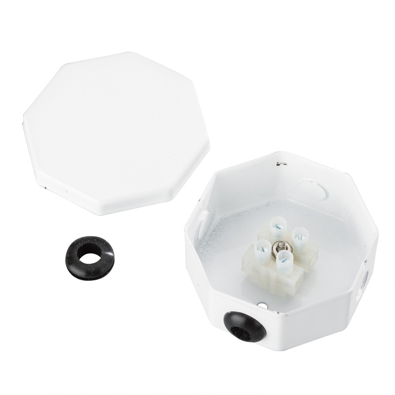 Kichler 10189WH Dry Tape Accessory Splice Box Assembly, White Material (Not Painted)