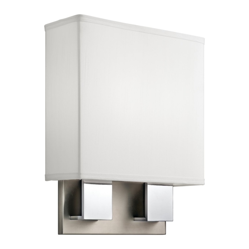 Kichler 10439NCHLED LED Wall Sconce, Brushed Nickel & Chrome