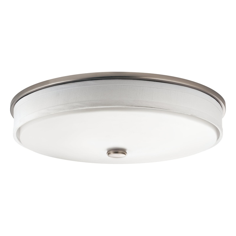 Kichler 10886NILED Ceiling Space LED Flush Mount, Brushed Nickel