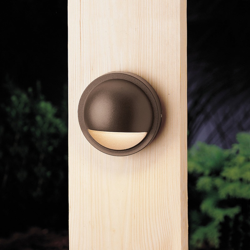 Kichler 15064AZT Six Groove One Light Landscape Deck, Textured Architectural Bronze