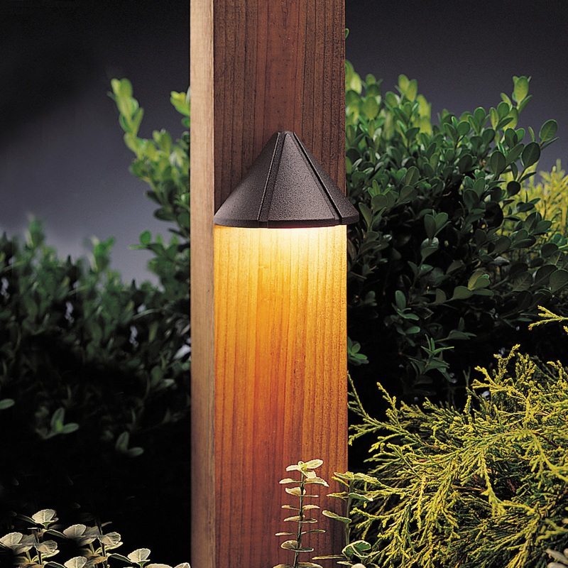 Kichler 15065AZT Six Groove One Light Landscape Deck, Textured Architectural Bronze