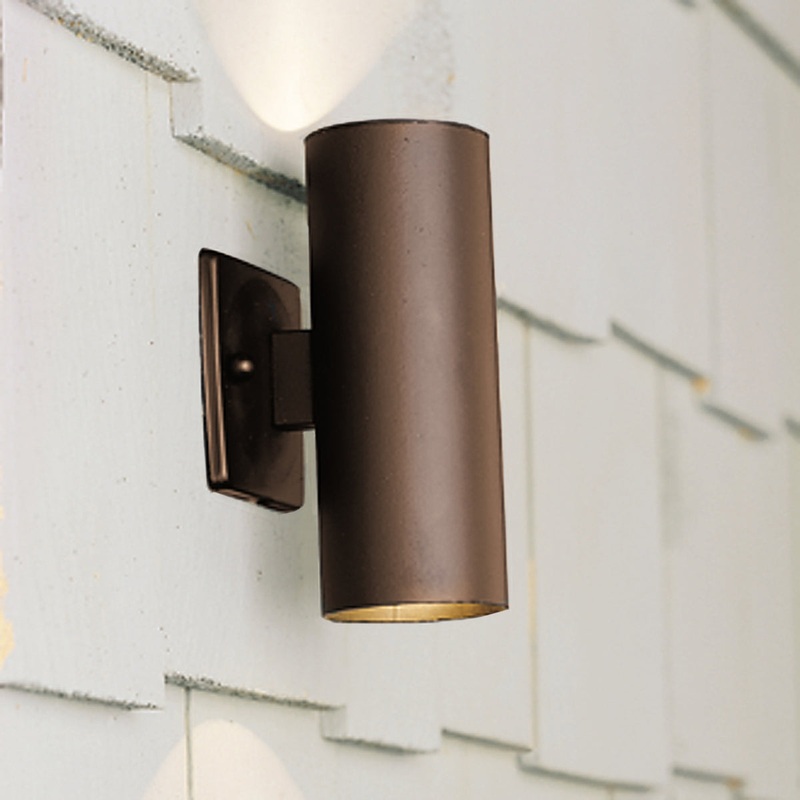 Kichler 15079AZT Up & Down Deck Light, Textured Architectural Bronze