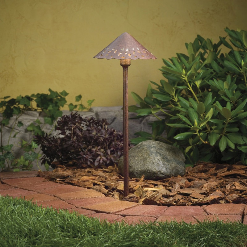 Kichler 15443TZT Lace One Light Path & Spread, Textured Tannery Bronze