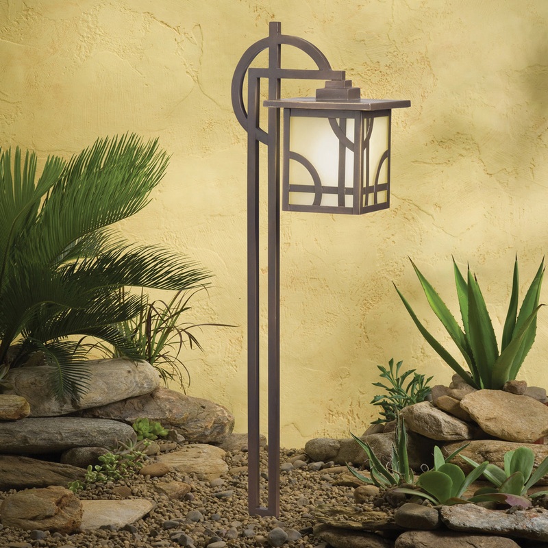 Kichler 15444OZ Larkin Estates One Light Path & Spread, Olde Bronze (Discontinued)