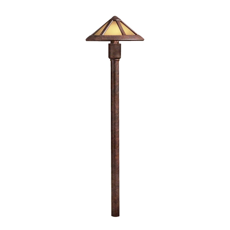 Kichler 15450TZT One Light Path & Spread, Textured Tannery Bronze