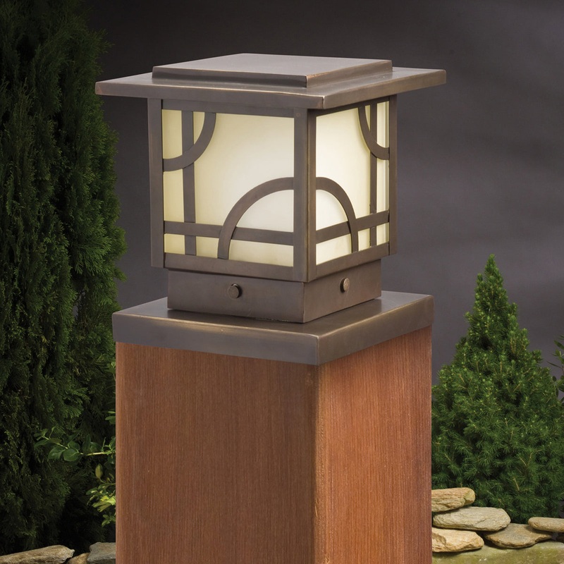 Kichler 15474OZ Larkin Estates One Light Post Mount, Olde Bronze (Discontinued)