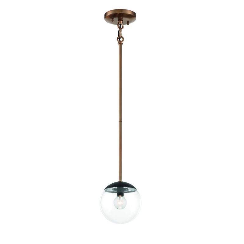 George Kovacs P1501-416 Outer Limits One Light Mini Pendant, Painted Bronze W/Natural Brush