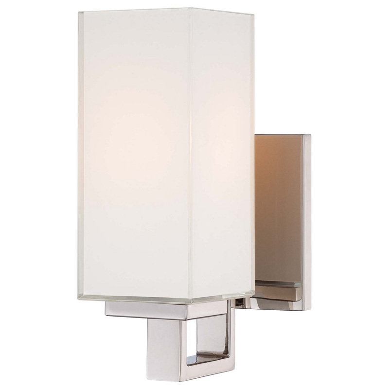 George Kovacs P1702-613 George Kovacs One Light Wall Sconce, Polished Nickel