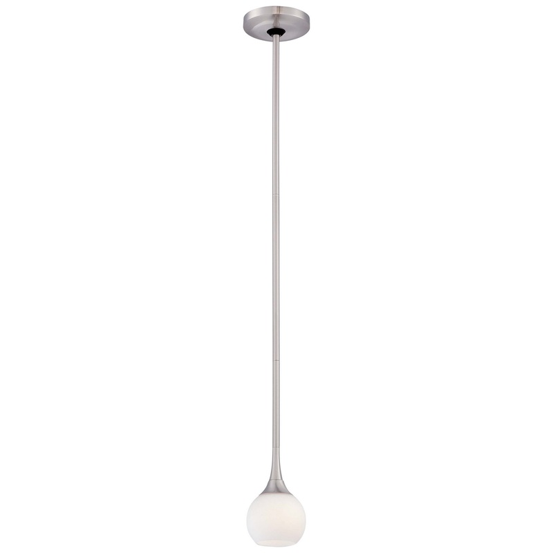 George Kovacs P1801-084 Pontil One Light Mini Pendant, Brushed Nickel