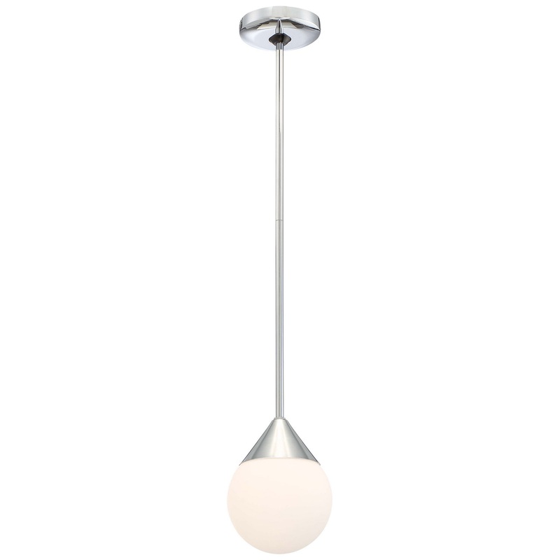 George Kovacs P1832-077 Simple One Light Pendant, Chrome