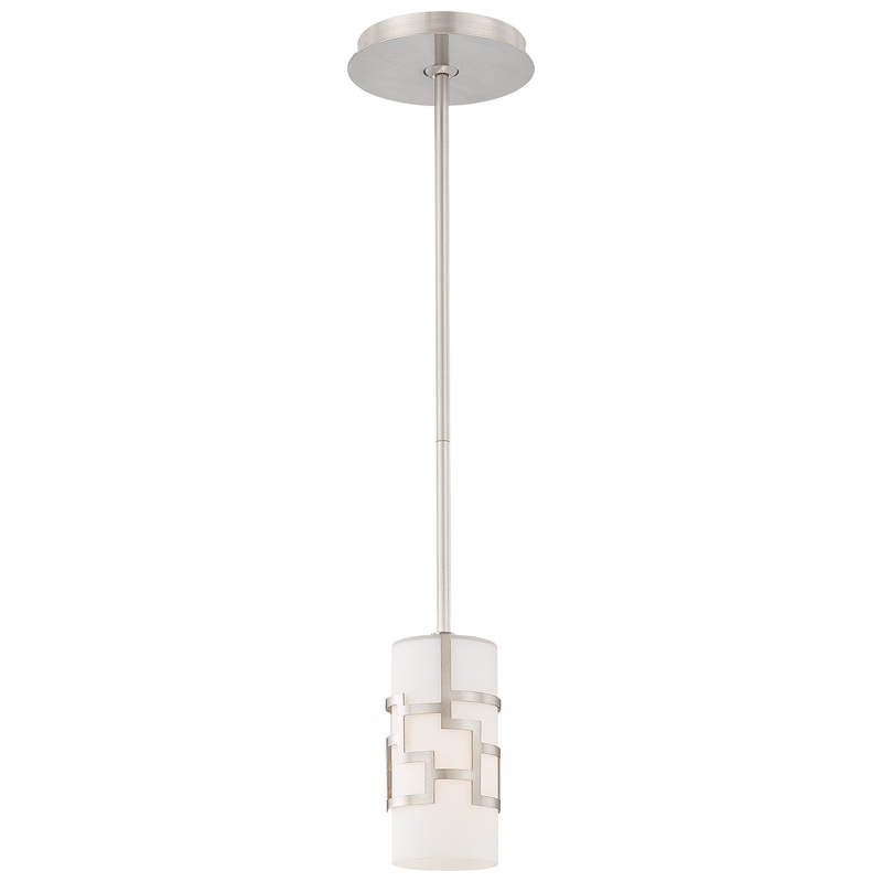 George Kovacs P196-084 Alecia's Necklace One Light Mini Pendant, Brushed Nickel