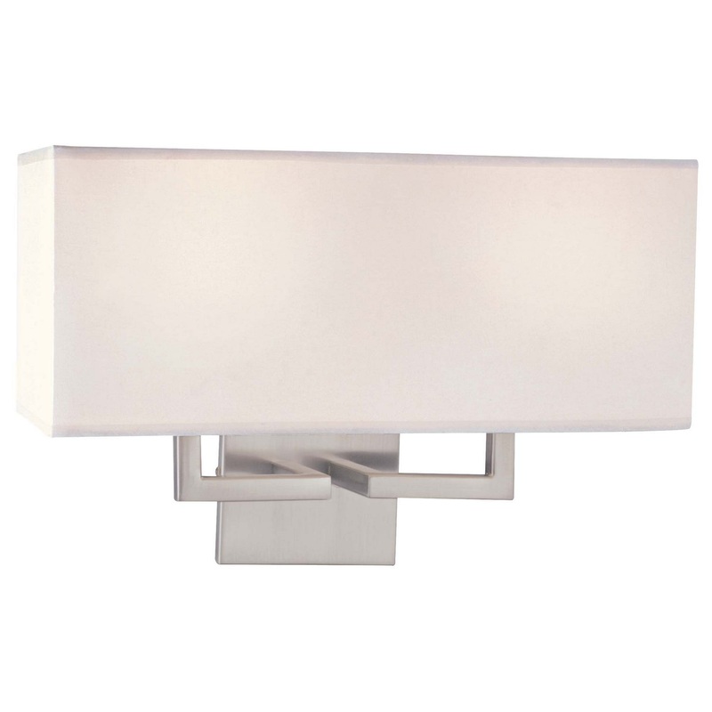 George Kovacs P472-084 George Kovacs Two Light Wall Sconce, Brushed Nickel