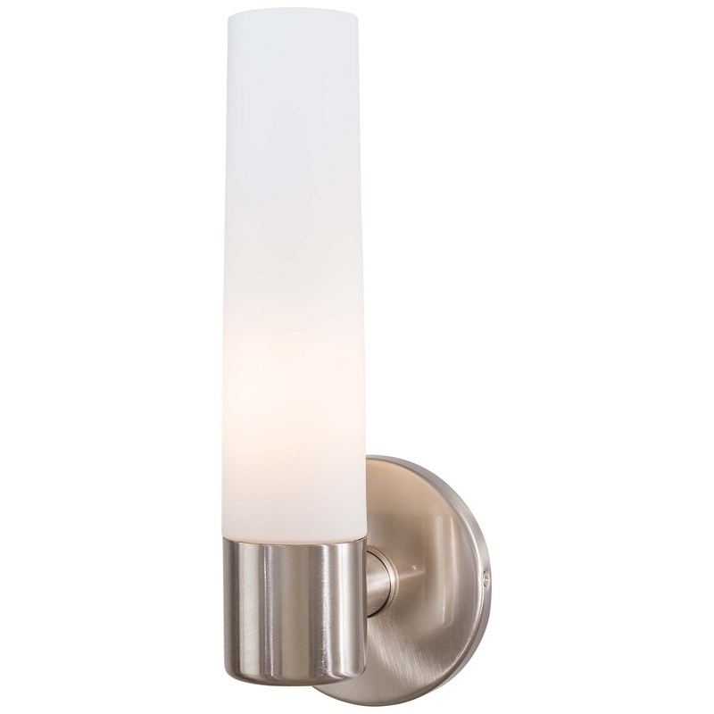 George Kovacs P5041-084 Saber One Light Wall Sconce, Brushed Nickel