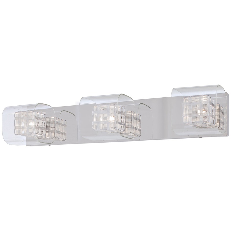 George Kovacs P5803-077 Jewel Box Three Light Bath, Chrome
