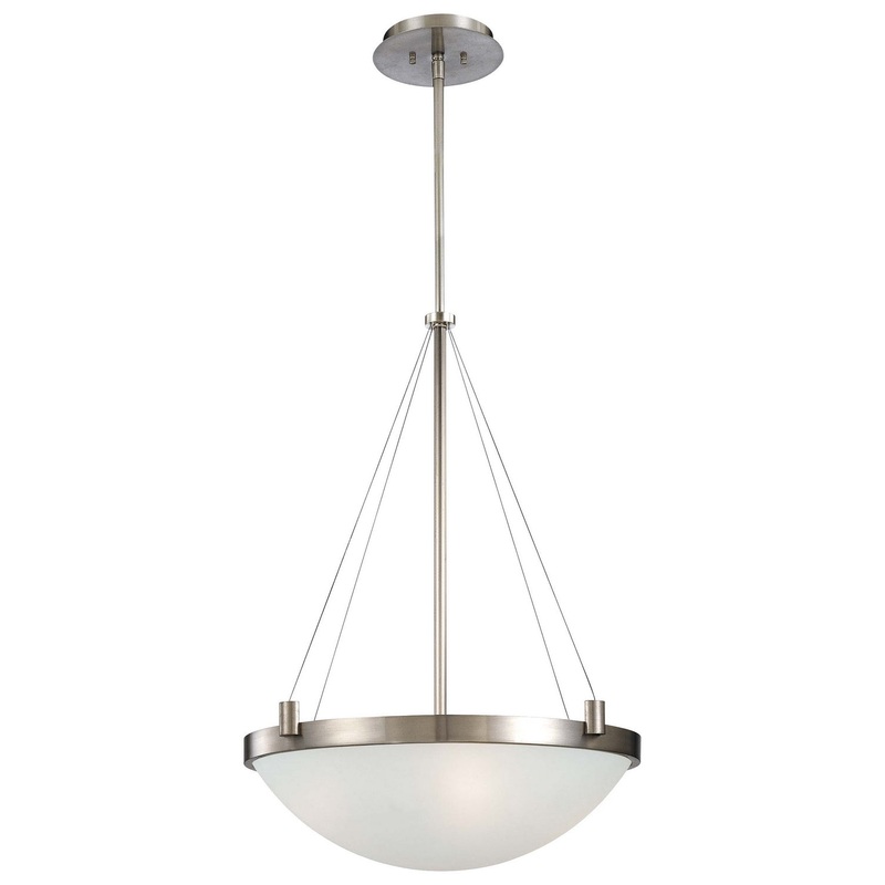 George Kovacs P592-084 Suspended Four Light Pendant, Brushed Nickel