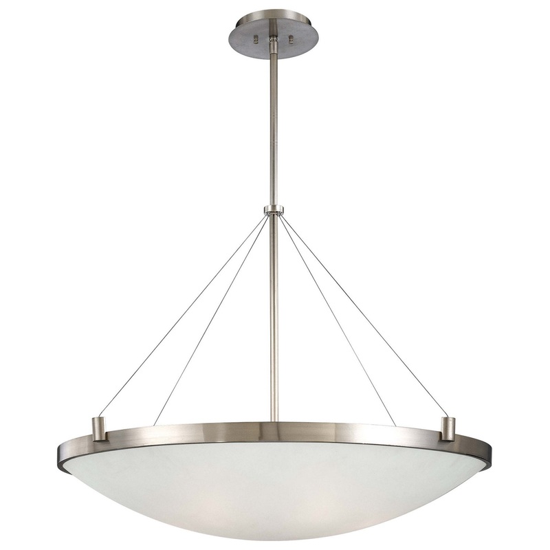 George Kovacs P593-084 Suspended Six Light Pendant, Brushed Nickel