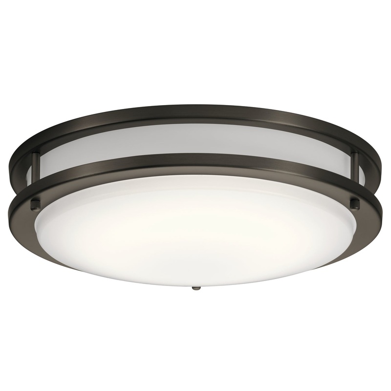 Kichler 10769OZLED Avon LED Flush Mount, Olde Bronze