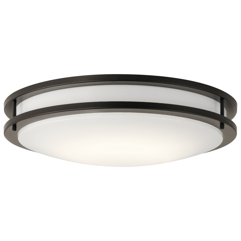 Kichler 10786OZLED LED Flush Mount, Olde Bronze