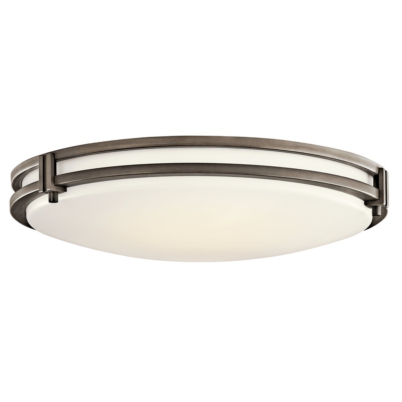 Kichler 10788OZLED Avon LED Flush Mount, Olde Bronze