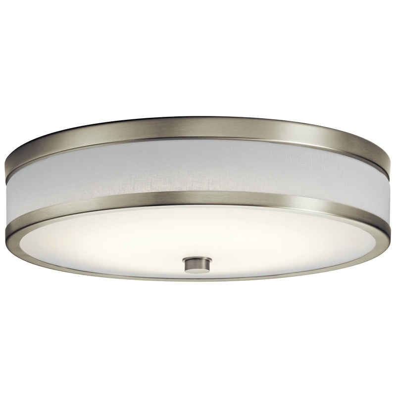 Kichler 11303NILED Pira LED Flush Mount, Brushed Nickel