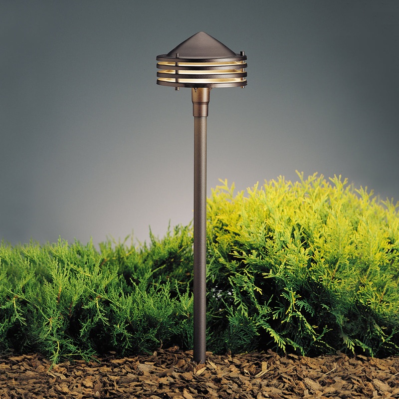 Kichler 15318AZT One Light Path & Spread, Textured Architectural Bronze