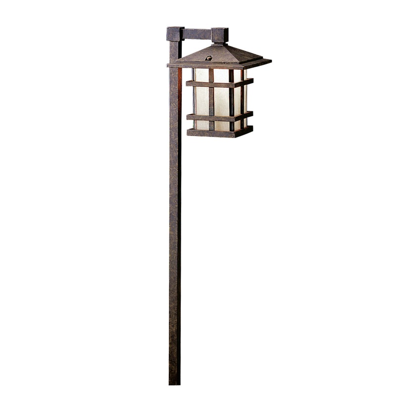 Kichler 15322AGZ Cross Creek One Light Path & Spread, Aged Bronze (Discontinued)