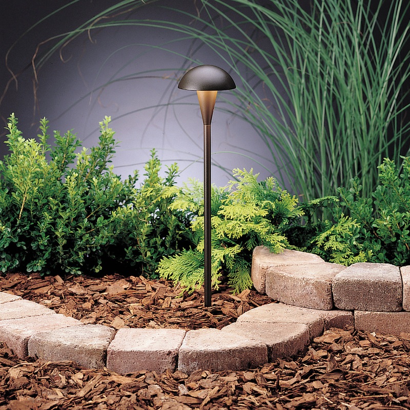 Kichler 15323AZT Eclipse One Light Path & Spread, Textured Architectural Bronze