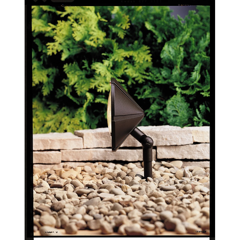 Kichler 15361AZT Six Groove One Light Wall Wash, Textured Architectural Bronze
