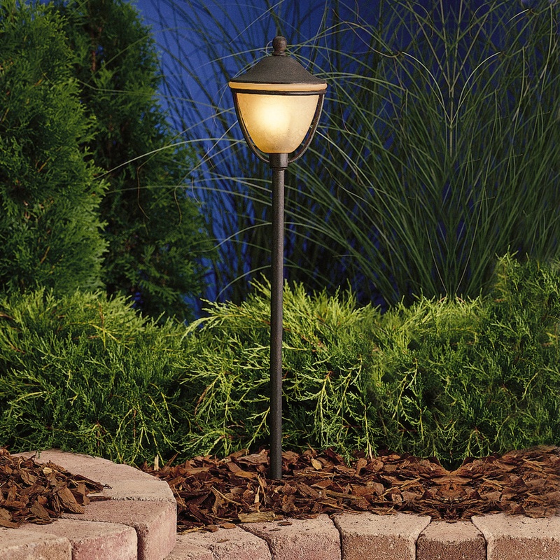 Kichler 15367TZT One Light Path & Spread, Textured Tannery Bronze