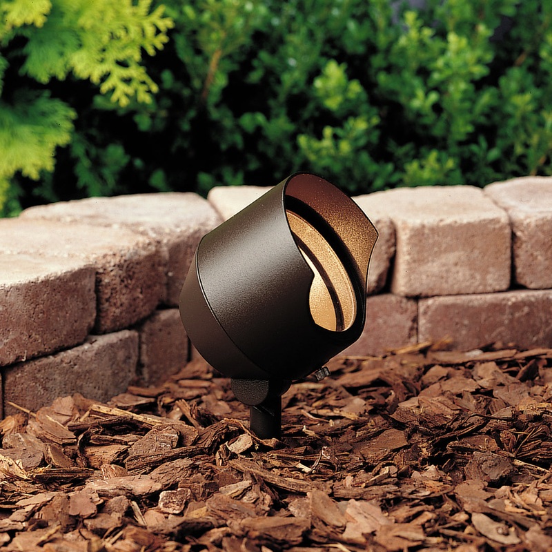 Kichler 15381AZT One Light Landscape Accent, Textured Architectural Bronze