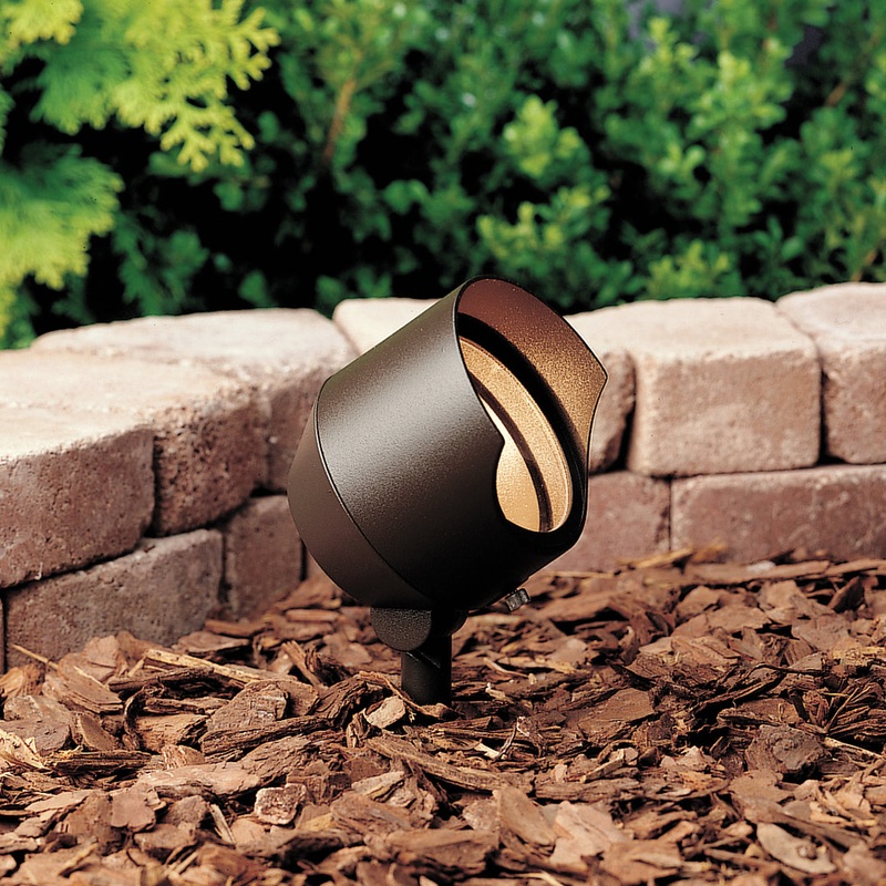 Kichler 15381AZT6 One Light Landscape Accent, Textured Architectural Bronze (Discontinued)