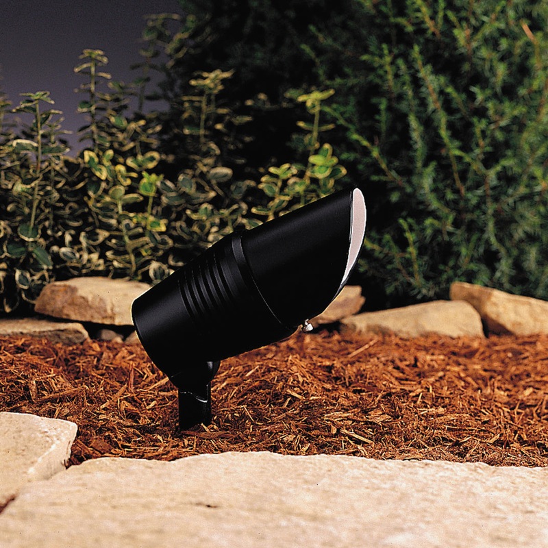 Kichler 15382BK One Light Landscape Accent, Black Material (Not Painted)