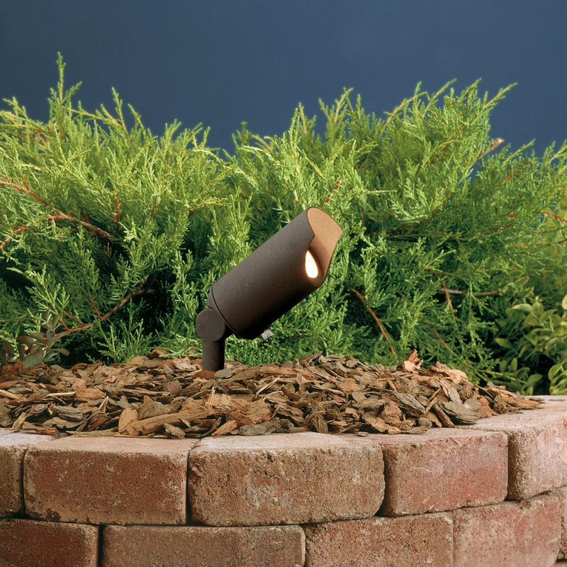 Kichler 15384AZT One Light Landscape Accent, Textured Architectural Bronze